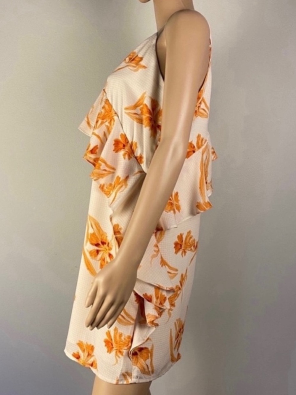 COLLECTIVE CONCEPTS FLORAL PRINT RUFFLE MINI DRESS - Picture 4 of 7